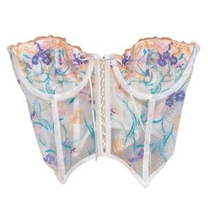 Urban Outfitters Multicolor Embroidered Corset